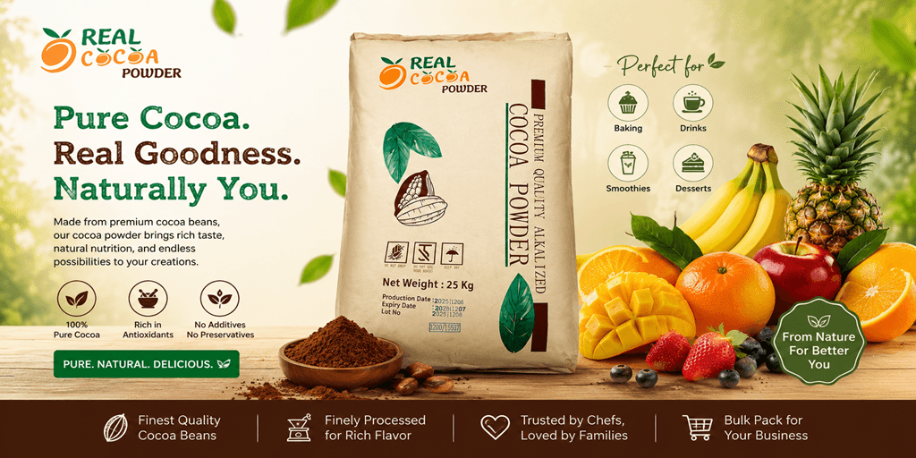 REAL Cocoa Powder — Pure Cocoa. Real Goodness. Naturally You.